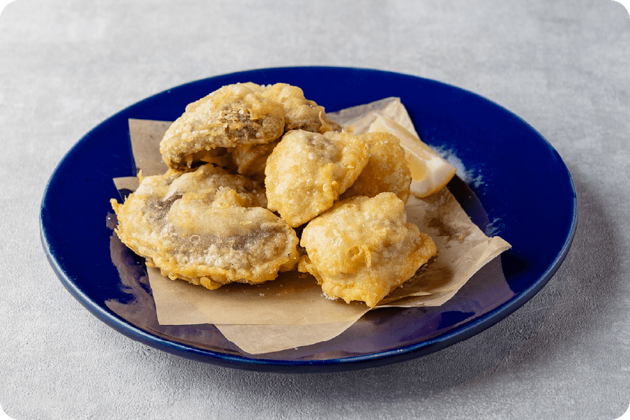 里芋ゼッポリーニと原木しいたけのフリット